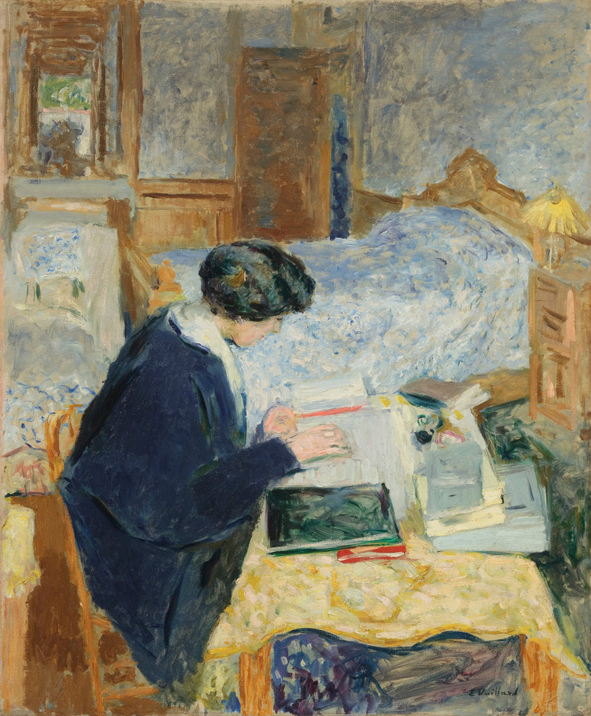 Detail of Lucy Hessel Reading (Lucy Hessel lisant), 1913 by Édouard Vuillard