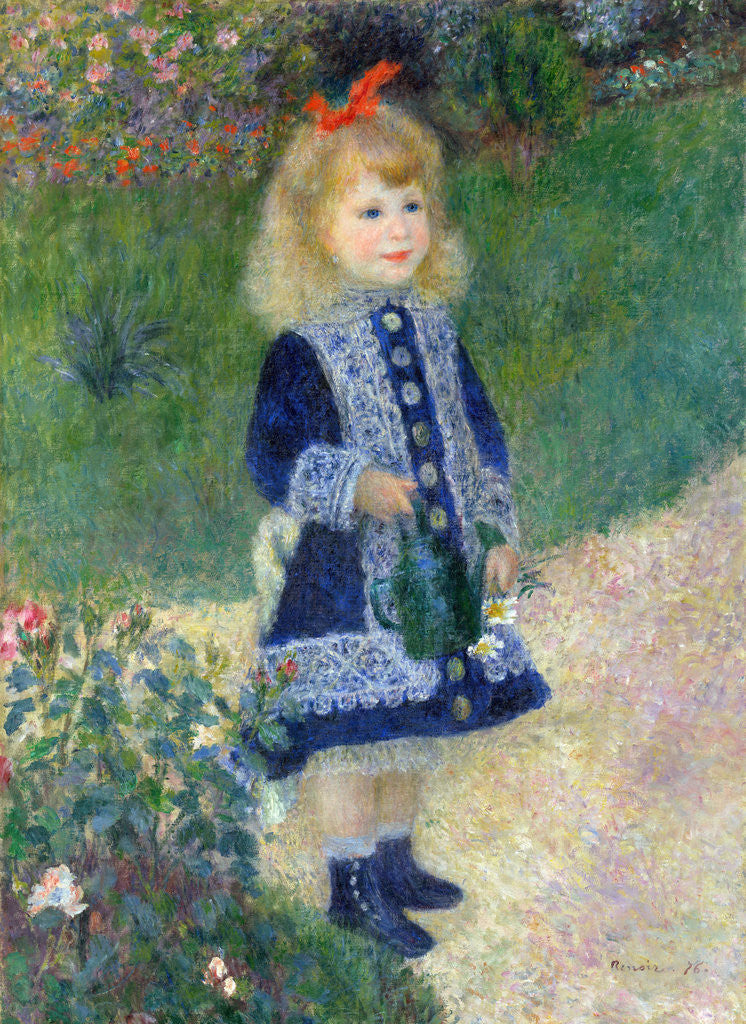 Detail of A Girl with a Watering Can by Pierre-Auguste Renoir