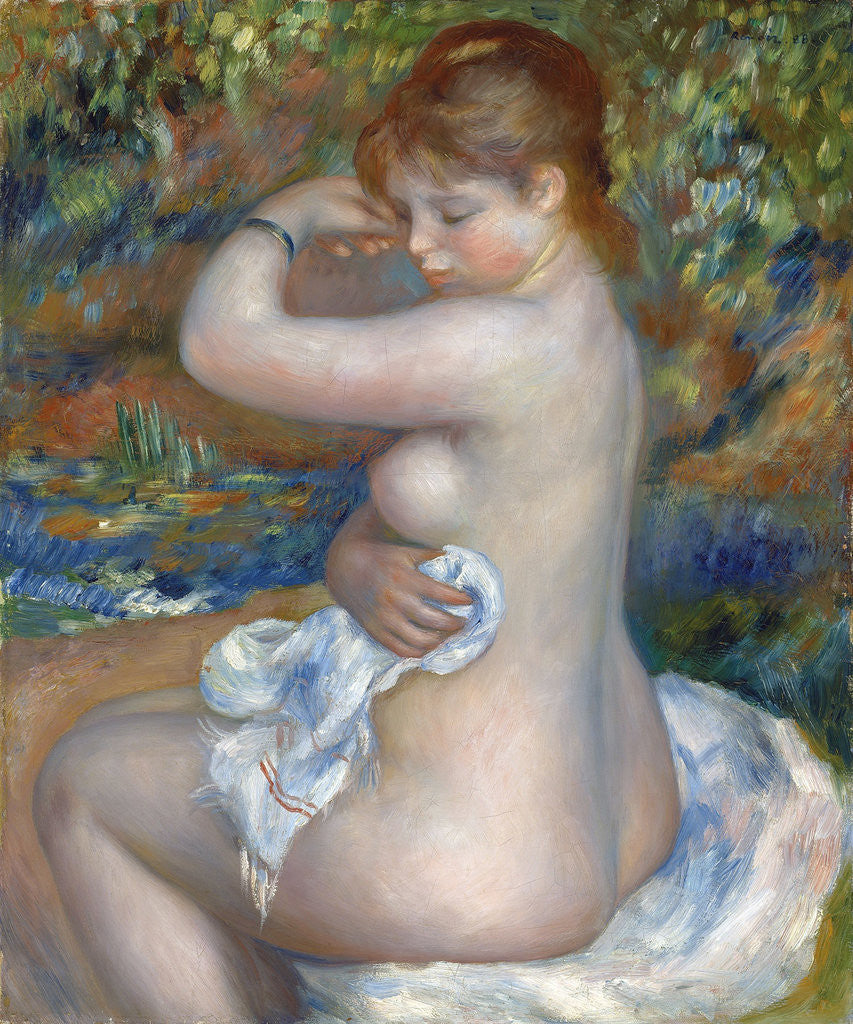 Detail of Baigneuse by Pierre-Auguste Renoir