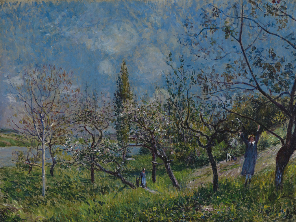 Detail of Orchard in Spring, By, 1881 by Alfred Sisley