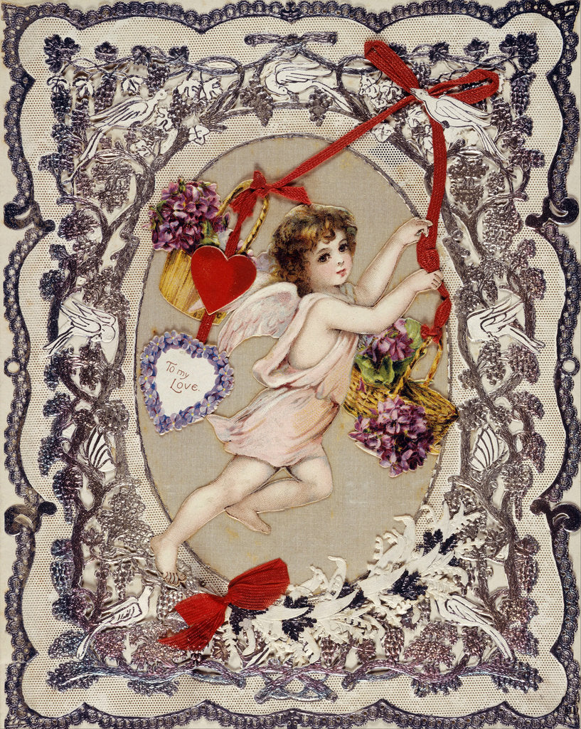 Detail of Valentines Day Card, 1860s-1870s by Anonymous