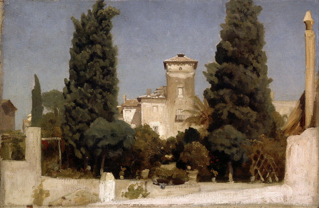 Detail of The Villa Malta, Rome, 1860s by Frederic Leighton