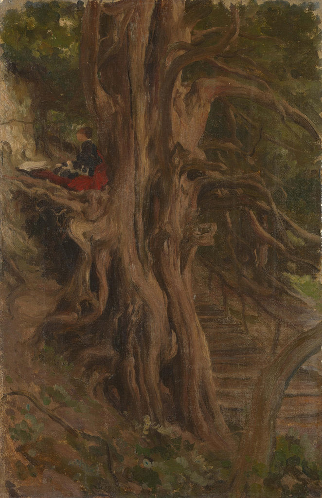 Detail of Trees at Cliveden by Frederic Leighton
