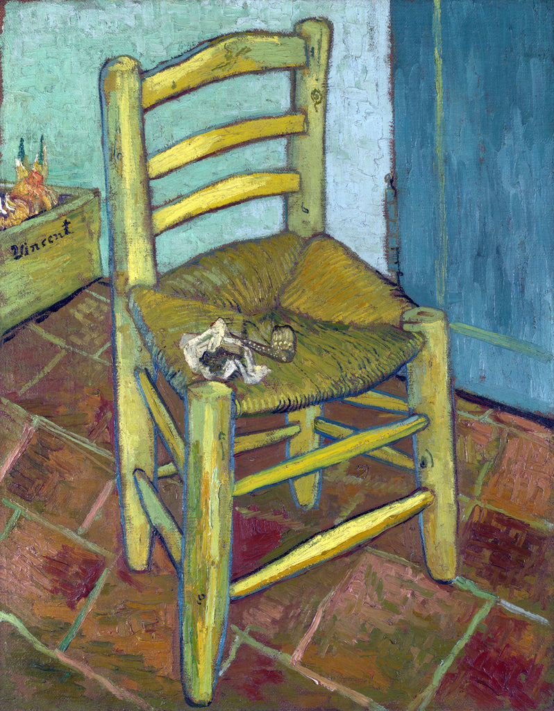 Detail of Van Gogh's Chair by Vincent Van Gogh