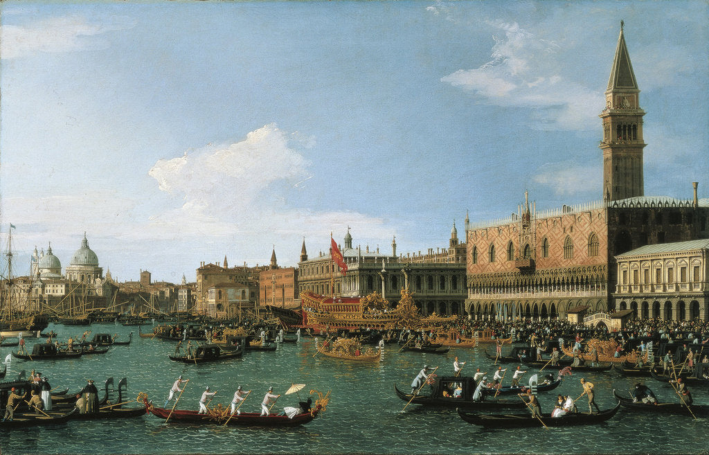 Detail of Return of Il Bucintoro on Ascension Day, 1745-1750 by Canaletto