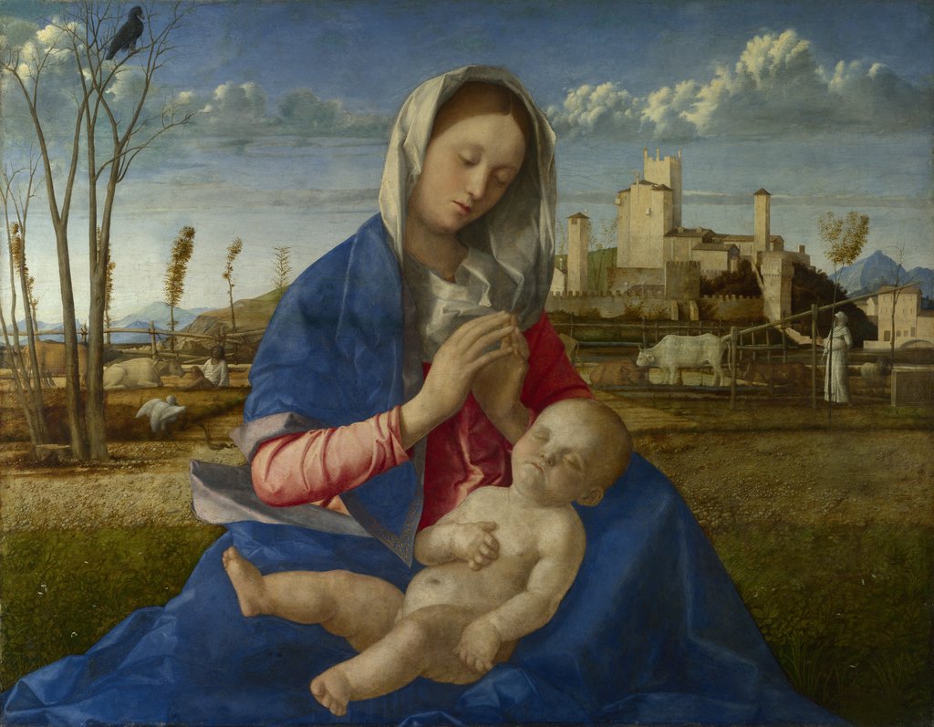 Detail of Madonna of the Meadow, c. 1500 by Giovanni Bellini