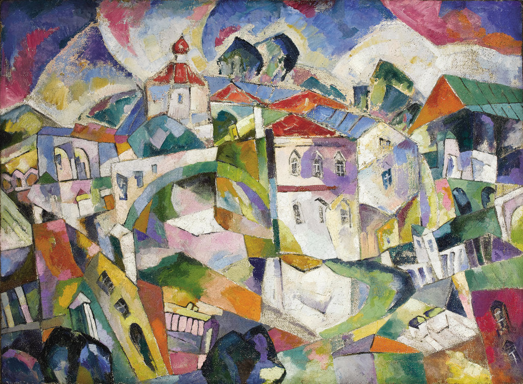Detail of Cubist Cityscape, 1910s by Aristarkh Vasilyevich Lentulov