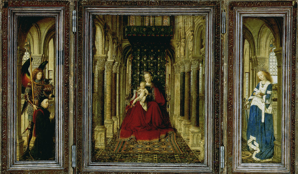 Detail of The Dresden Altarpiece (Triptych), 1437 by Jan van Eyck