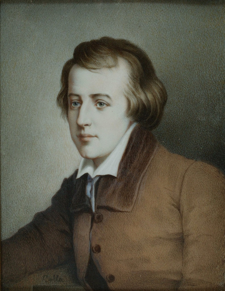 Detail of Portrait of the poet Heinrich Heine, ca 1825 by Anonymous