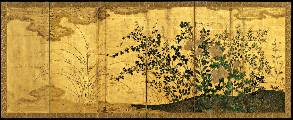 Detail of Autumn landscape with wild geese, c. 1650 by Anonymous