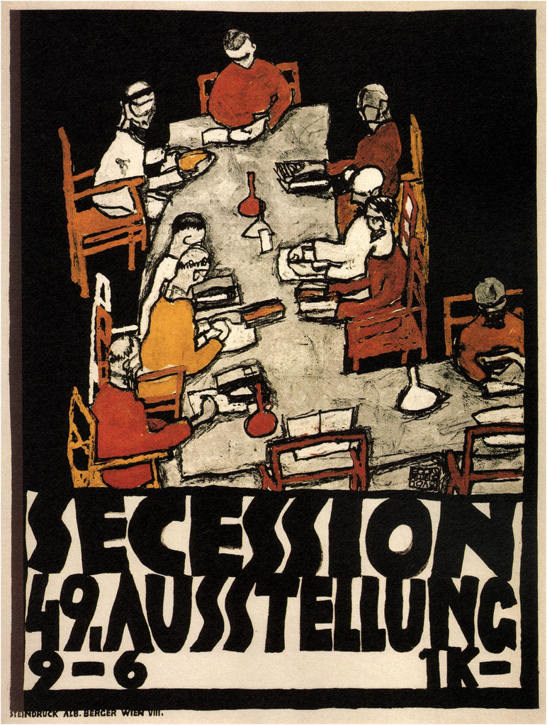 Detail of Poster for the Vienna Secession 49th Exhibition, 1918 by Egon Schiele