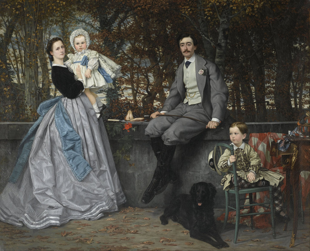 Detail of Portrait of the Marquis and Marchioness of Miramon and their children, 1865 by James Jacques Joseph Tissot