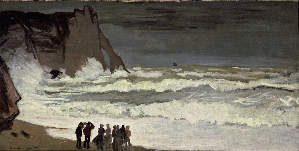 Detail of Grosse mer à Etretat by Claude Monet