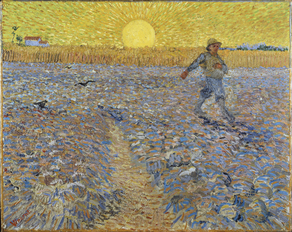 Detail of The sower by Vincent van Gogh