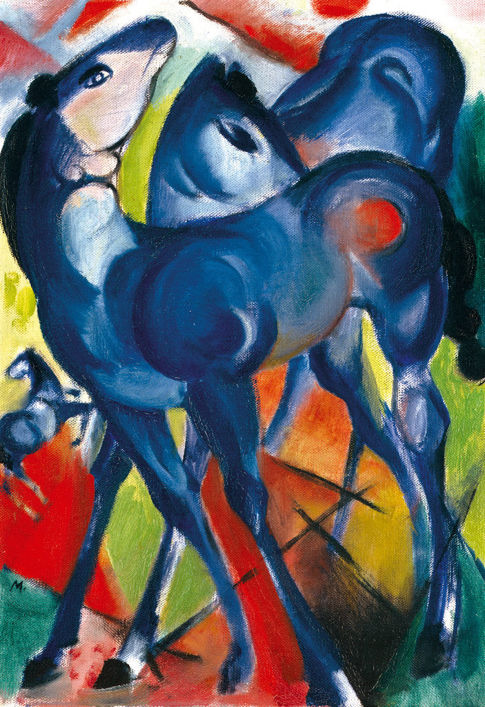 Detail of The Blue Foals by Franz Marc