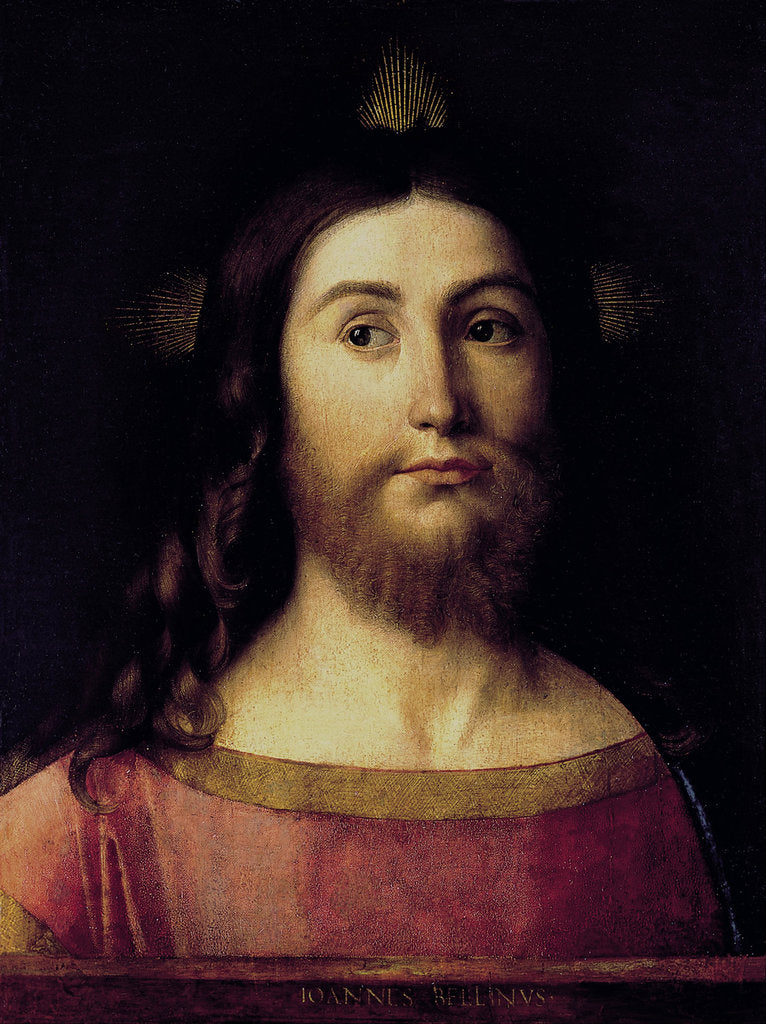 Detail of Saviour of the World by Giovanni Bellini