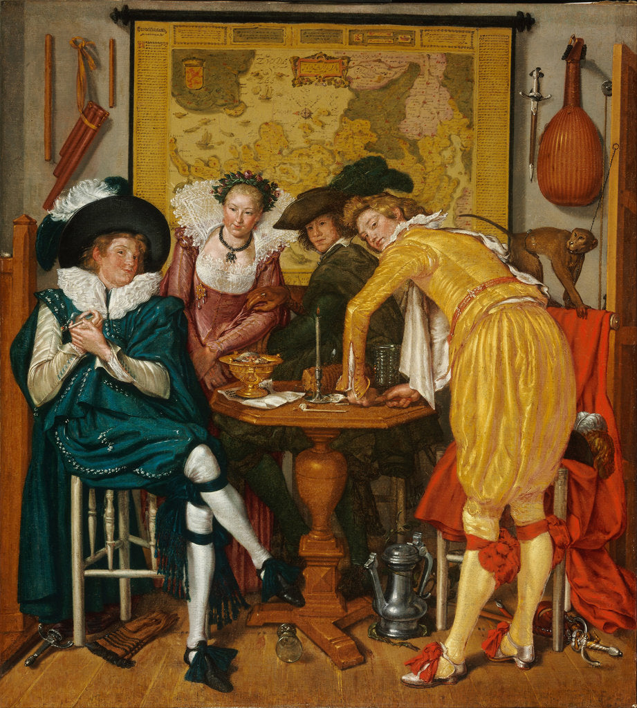 Detail of Merry company by Willem Pietersz. Buytewech