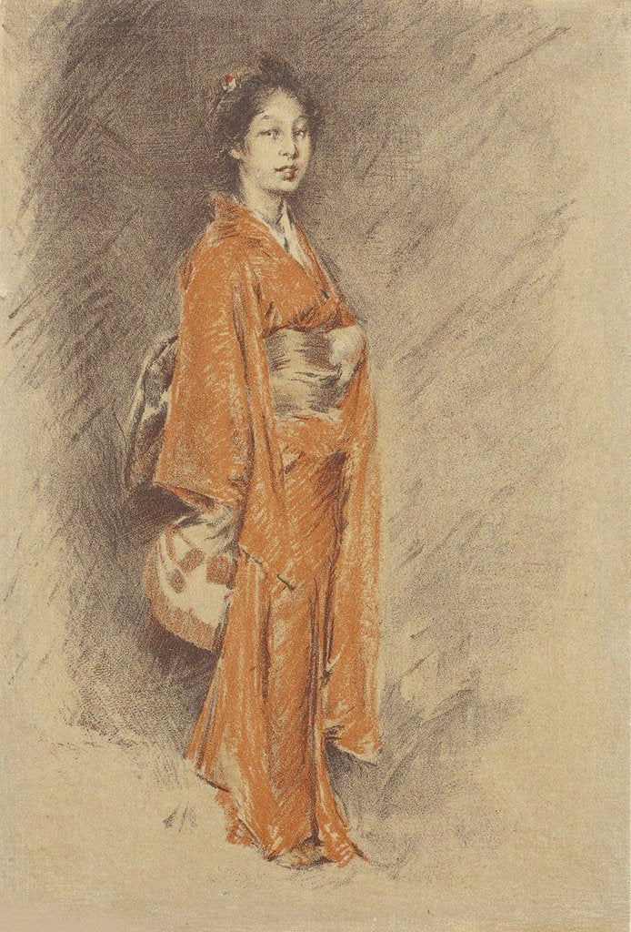 Detail of Japanese Woman in Kimono by Robert Frederick Blum