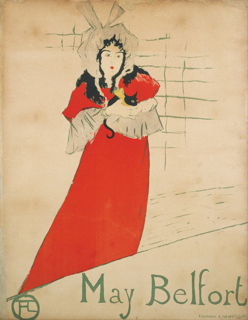 Detail of May Belfort (Poster) by Henri de Toulouse-Lautrec