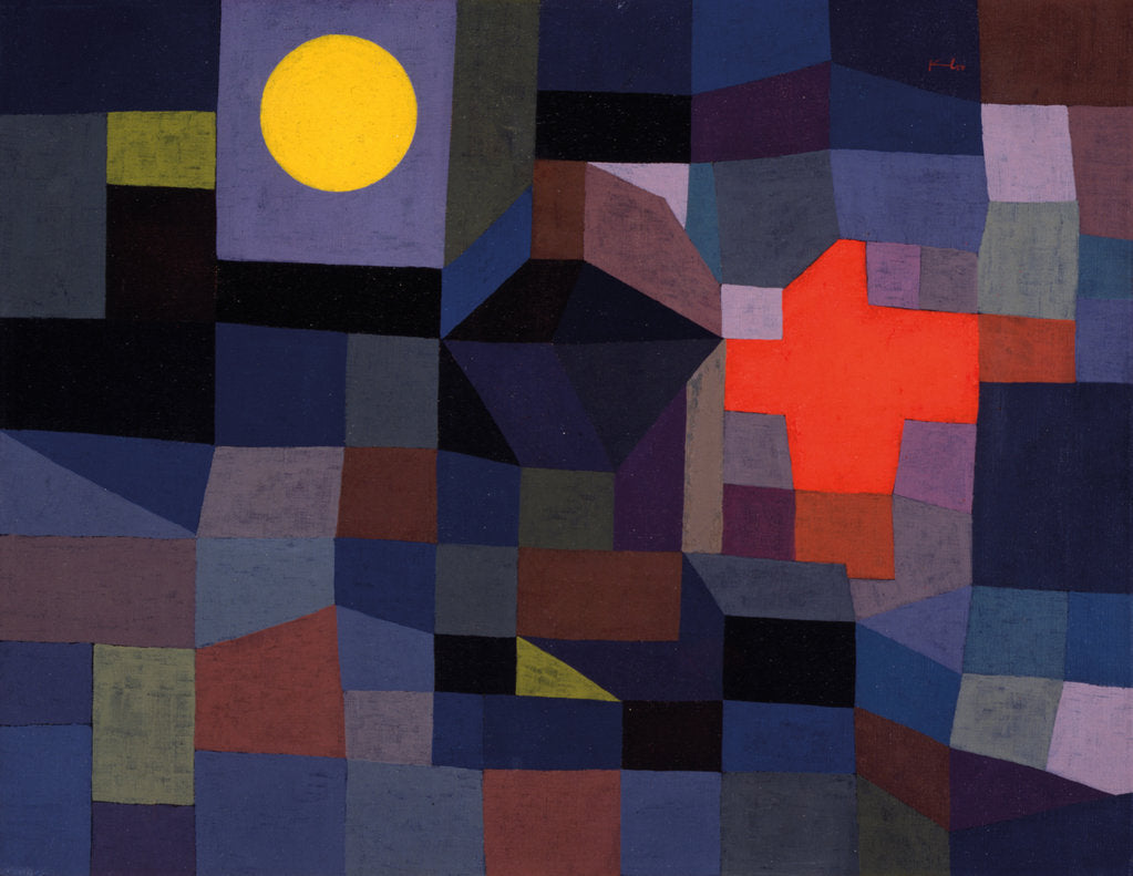 Detail of Fire at Full Moon by Paul Klee