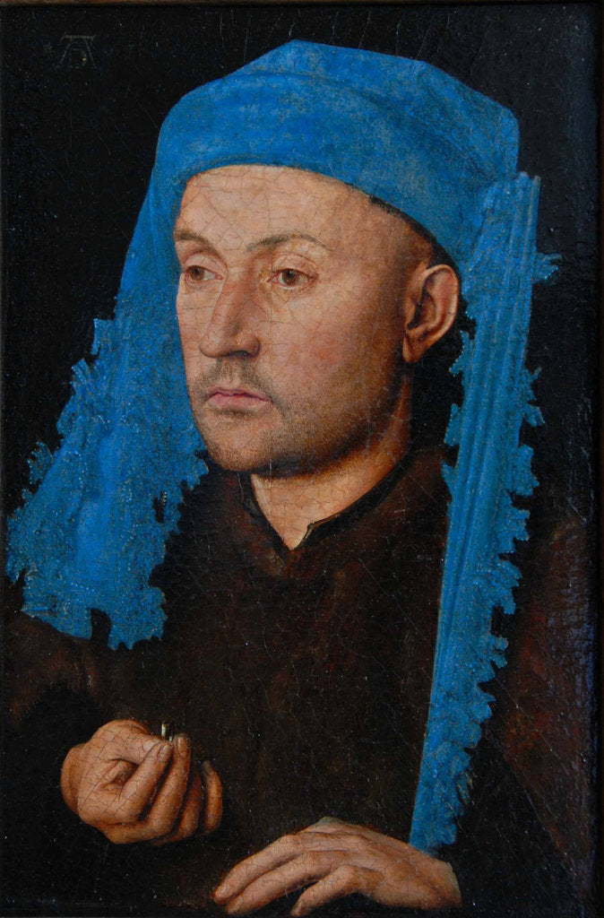 Detail of Portrait of a man with a blue chaperon (Man with Ring) by Jan van Eyck