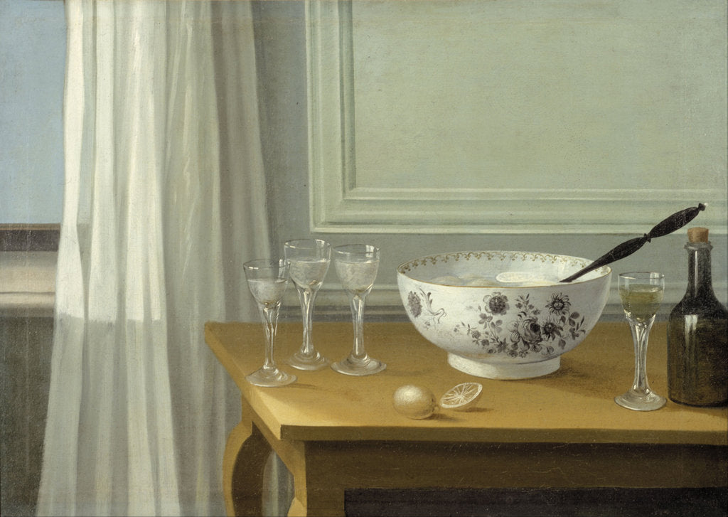 Detail of Still Life with a Punch Bowl by Nils Schillmark