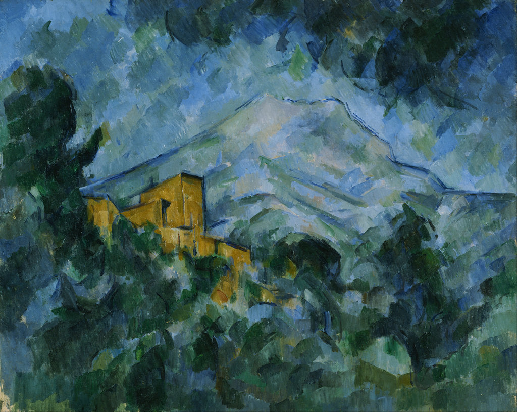 Detail of Mont Sainte-Victoire and Château Noir by Paul Cézanne