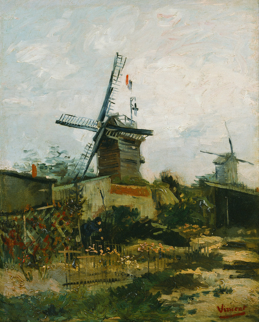 Detail of Windmills on Montmartre by Vincent van Gogh