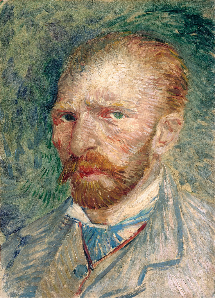 Detail of Self-Portrait by Vincent van Gogh