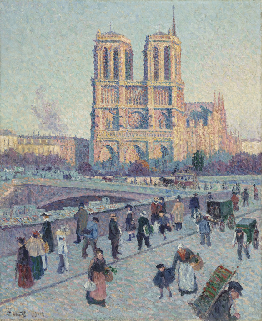 Detail of Pont Saint-Michel and Notre-Dame de Paris, 1901 by Maximilien Luce