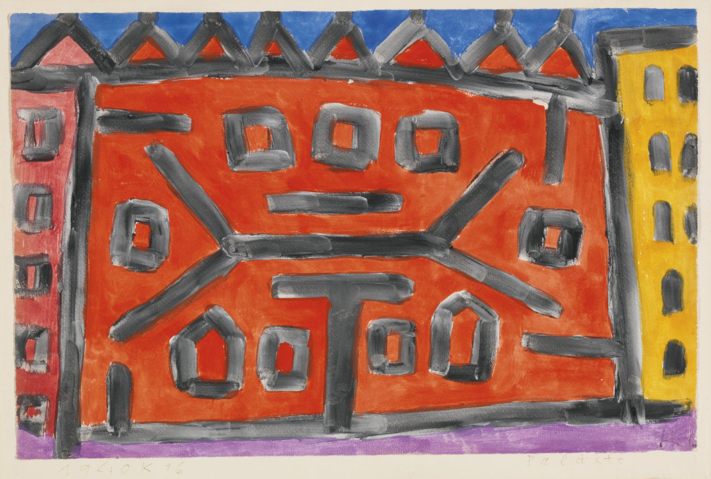 Detail of Paläste (Palaces), 1940 by Paul Klee