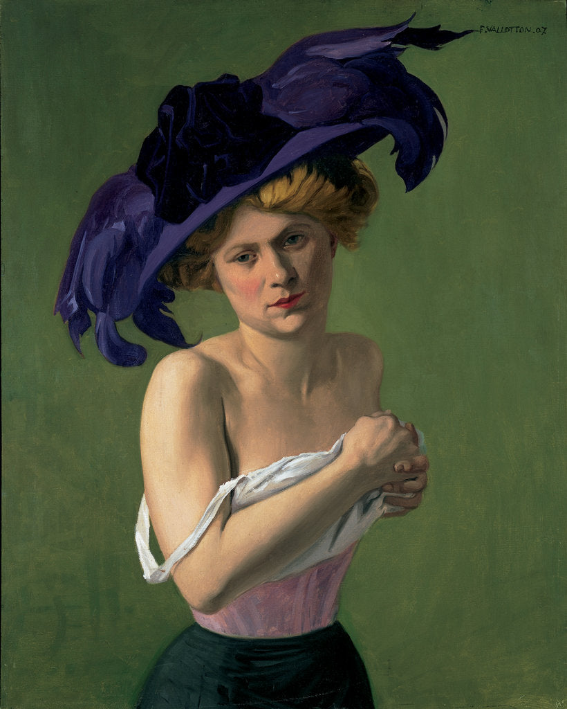 Detail of Le chapeau violet, 1907 by Felix Edouard Vallotton