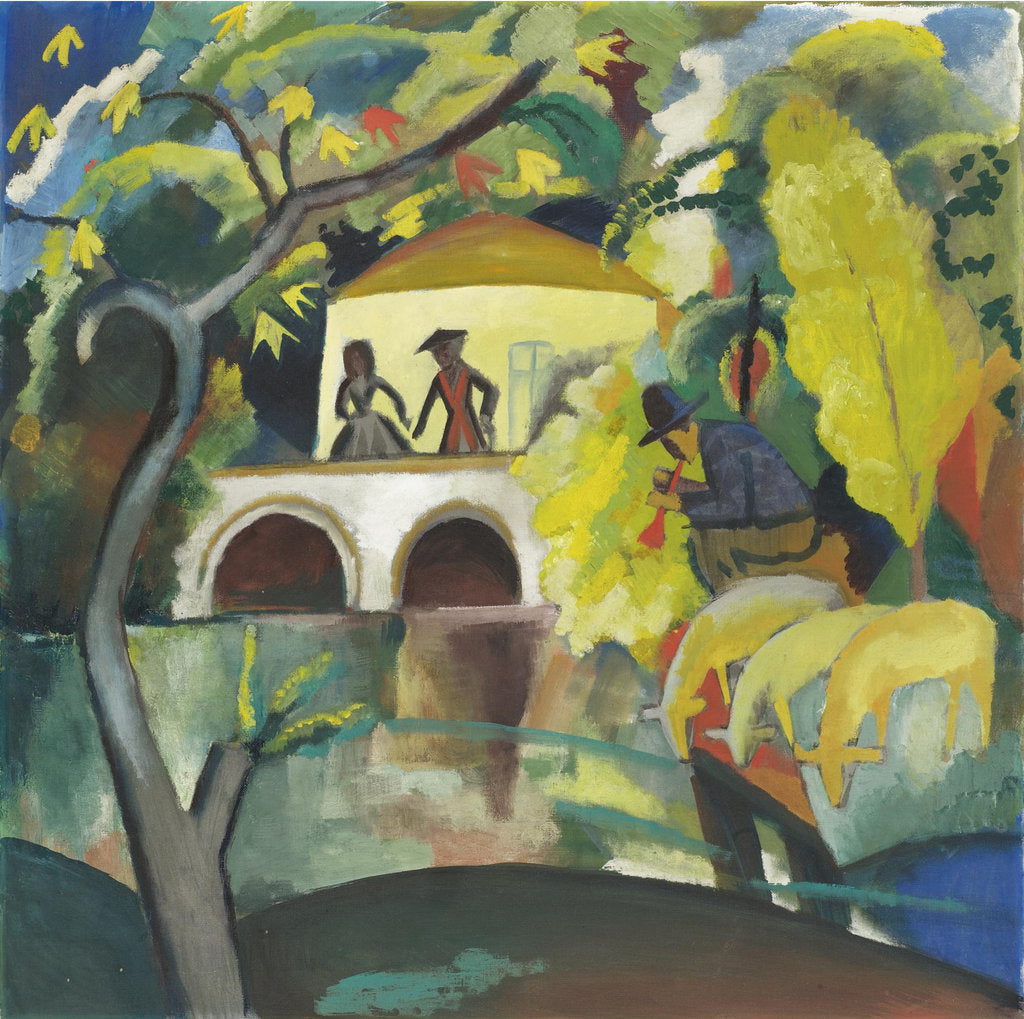 Detail of Rococo, 1912 by August Macke