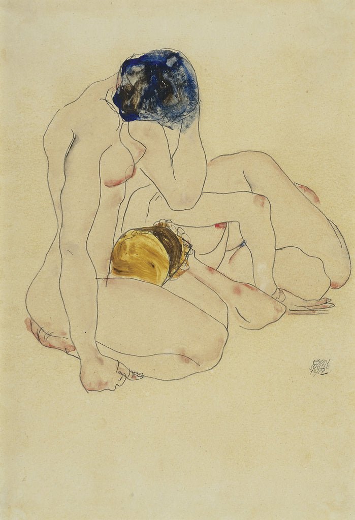 Detail of Two friends, 1912 by Egon Schiele