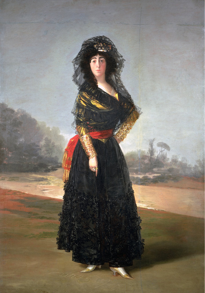 Detail of Portrait of María Cayetana de Silva, 13th Duchess of Alba, 1797 by Francisco de Goya