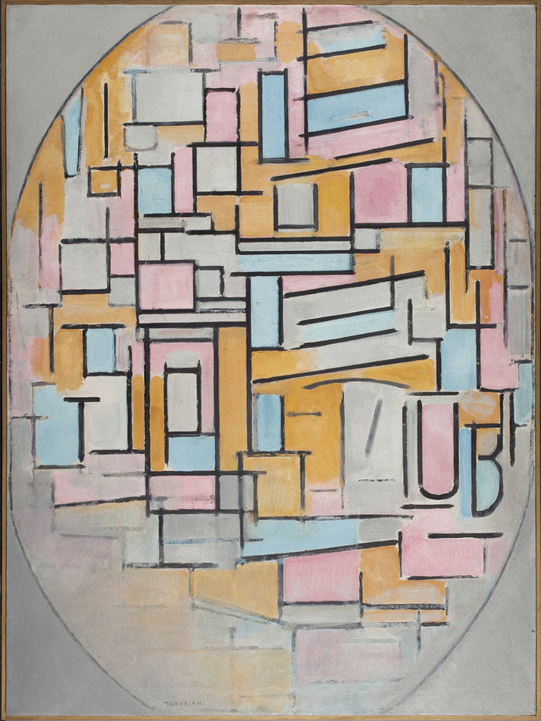Detail of Composition in oval with color planes 2, 1914 by Anonymous