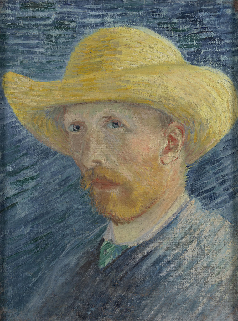 Detail of Self-Portrait with Straw Hat by Anonymous