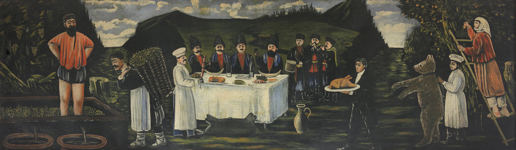 Detail of Feast at Vintage Time by Anonymous