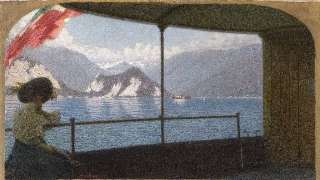Detail of A Boat on Lake Maggiore, 1915 by Anonymous