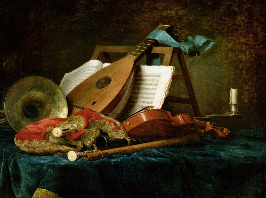 Detail of Musical instruments, 1770 by Anonymous