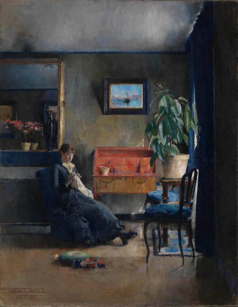 Detail of Blue Interior, 1883 by Anonymous