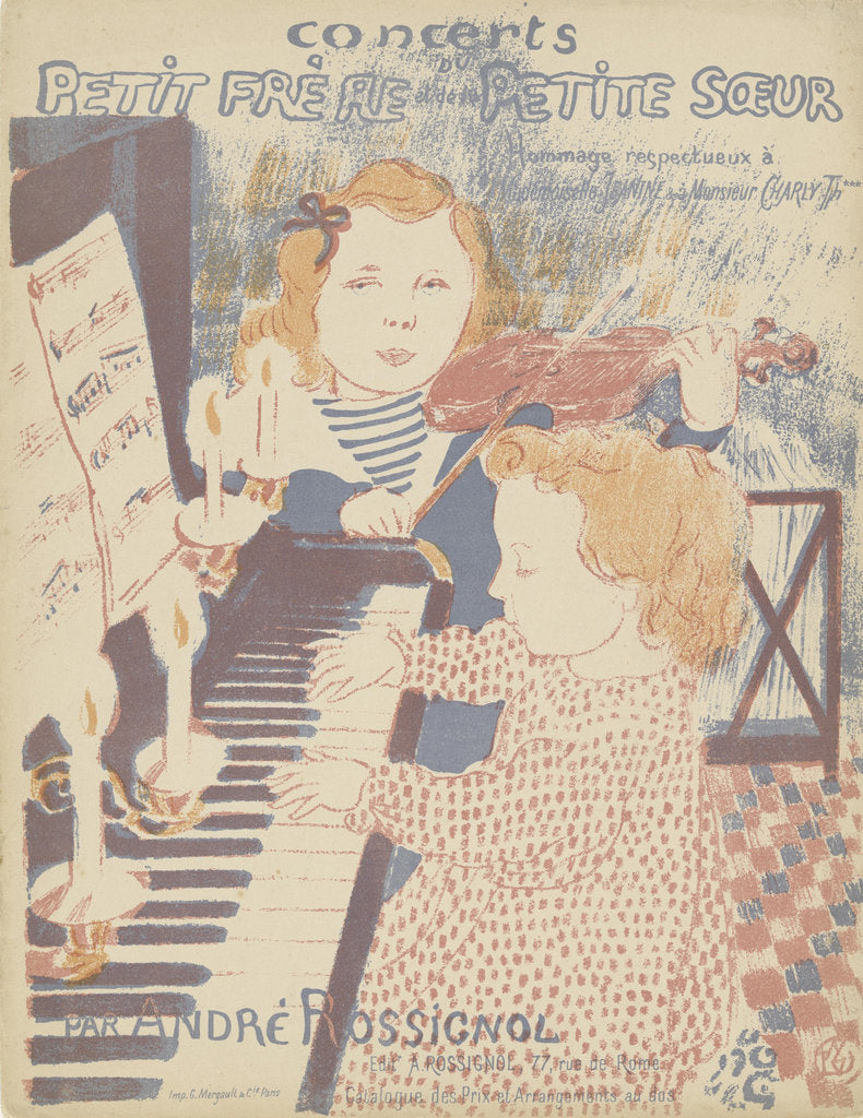 Detail of Cover of the score of Mazurka sentimentale by André Rossignol, 1903 by Anonymous