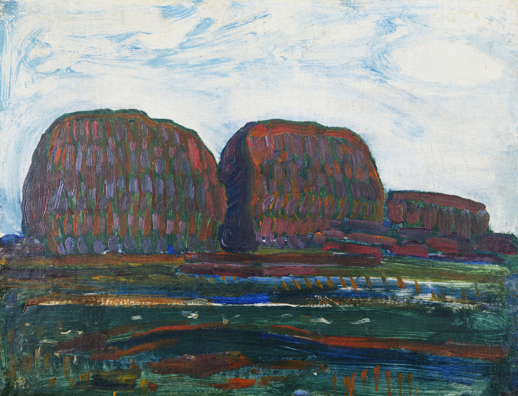 Detail of Haystacks III, by Anonymous