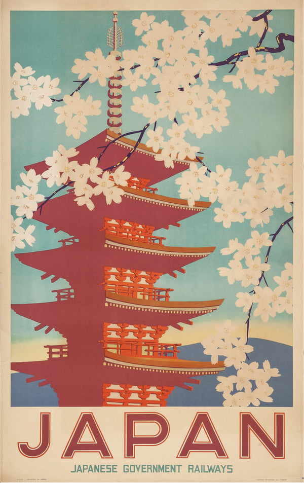 Japan. Travel poster, 20th century posters & prints by Anonymous