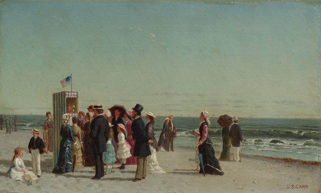 Detail of Punch and Judy Show on the Beach by Anonymous