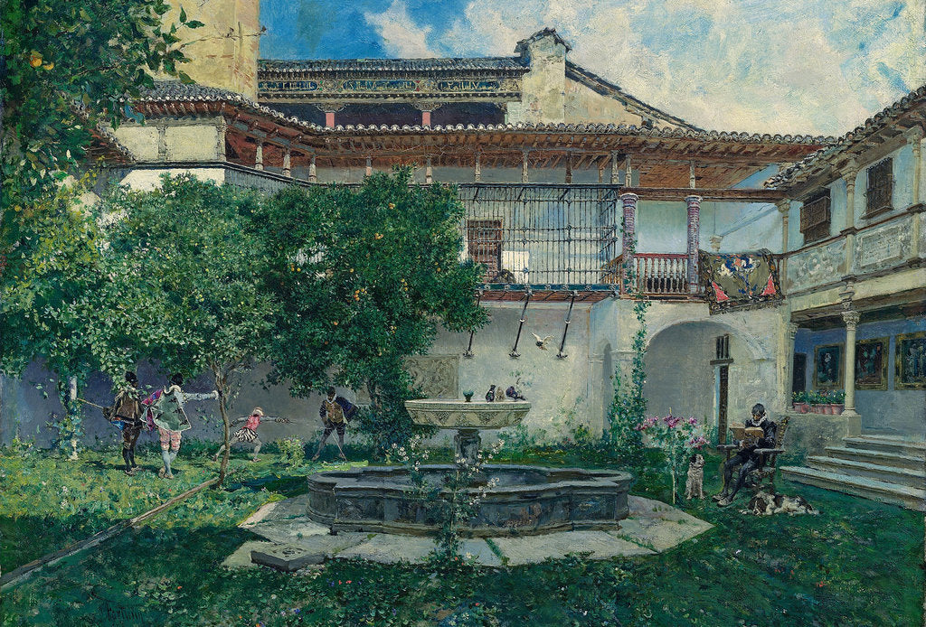 Detail of Spanish Courtyard, 1871 by Anonymous