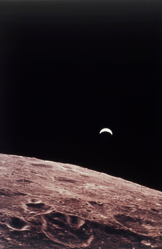 Detail of Earth from the Moon by NASA