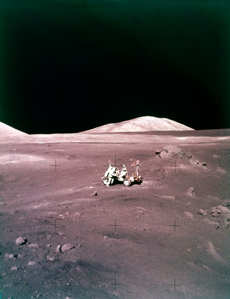 Detail of The Taurus-Littrow landing site, Apollo 17 mission, December 1972 by NASA
