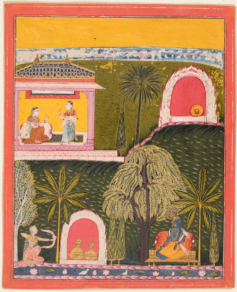 Detail of A page from a Rasikapriya series, c. 1660 by Unknown