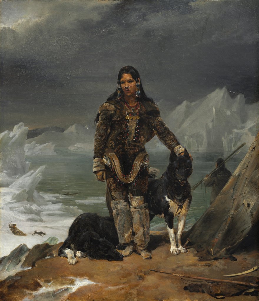 Detail of A Woman from the Land of Eskimos, 1826 by Léon Cogniet
